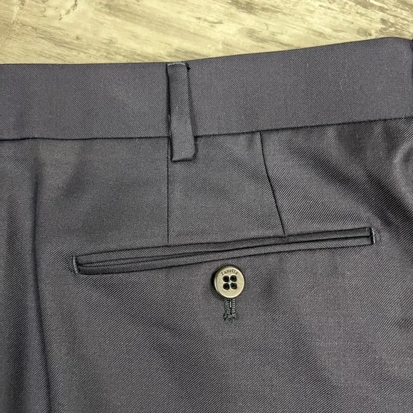 Zanella Navy Blue Devon Fit Dress Pants 38x29 - Picture 2 of 11